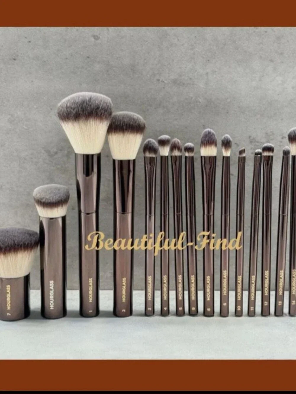 Hourglass Makeup Brush 15 Pcs Set Foundation Powder Shadow Brow NIB